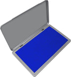 Metal Case Stamp Pad Large Size, Blue Color - Size: 3" x 6" - Choose from 15 Ink Colors