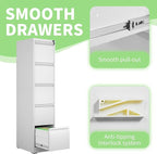 OPTYMIRA Metal File Cabinet with Drawer Heavy Duty Locking File Cabinets Home Office Steel Filing Cabinet Vertical File Cabinets for Legal/Letter Size File,Assembly Required