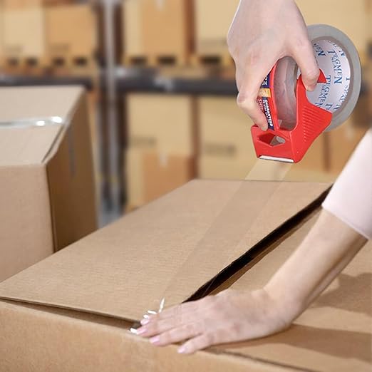 TegmenSeal Heavy Duty Clear Packing Tape with Dispenser Combo for Shipping, Moving & Storage,Thicker Clear Packing Tape, 1.88 inches Wide, 60 Yards Per Roll, 6 Pack 360 Total Yards
