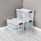 Sterilite 4-Pack 70 Quart & 6-Pack 30 Quart Ultra Latching Box, Clear Plastic Storage Bins with Lids - Heavy-Duty Organizing Containers for Closet, Bathroom, and Office