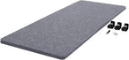 Clamp-on 60" x 24" Desk Divider Privacy Panel for Office Privacy Sound Absorbing Screen Acoustic Partition Divider Stand Up Desktop Divider Portable Cubicle Panel, Grey