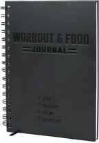 Nextnoid Hardcover Fitness & Food Journal - Nutrition & Workout Planner for Men & Women - A5(5.7" x 8.3") Sturdy Workout Log Book to Track Diet, Gym & Home Workouts