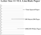 Letter Size Discbound Refill Paper, 11 Disc Paper Refill for Note-Taking System Discbound Planner, 100Sheets / 200Pages Discbound Paper, 100gsm, White, 8.5'' x 11''