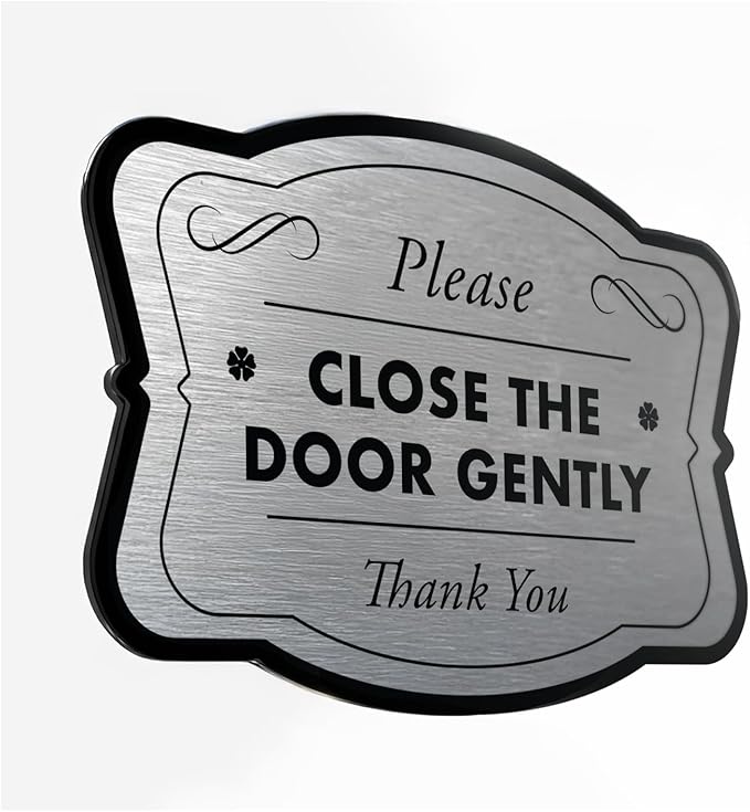 Custom Outdoor Personalized Aluminum Driveway Signs - Waterproof USA Made, Design 3 Metallic Silver 18x12
