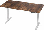 VIVO Electric 60 x 30 in Rustic Standing Desk, Memory Height Adjustment, 1B Series, Holds 220 lbs, Vintage Brown Top Gray Frame, DESK-KIT-1G6N-30