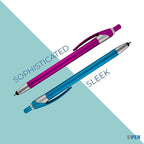 Personalized With your Custom Logo or Text Pens-Pack of 450- for Marketing, Parties, and Events, 2 in 1 Capacitive Stylus & Ballpoint Pen Compatible With Touchscreen Devices, Black Ink, Gold Pens