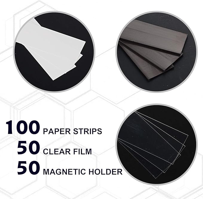 LLPT Magnetic Label Holder 3" x 1" 26 Packs C Channel 300g White Paper Cards Protective Film Strong Removable for Shelf White Board Toolbox Metal Wall Cabinet Drawer(MH31026)