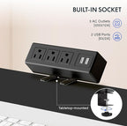FLEXISPOT EN2 Whole-Piece Standing Desk with Clamp Power Strip, 55 x 28 Electric Stand Up Height Adjustable Desk with Cable Management (Gray Frame + 55" Rustic Brown Desktop, 2 Packages)