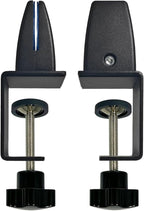 Jhanw Desk Divider Clamp For 1/8" To 0.51" Panel, Adjustable Desk Partition Clamp For 0.32" To 2.04" Desktop, Standing Desk Accessories For Desk Privacy Folders, Black Sneeze Guard Holder 2-pack