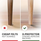 X-Protector 357 pcs Beige Felt Furniture Pads - Huge Quantity of Hardwood Floor Protectors with Many Big Sizes - Protect Any Type of Hard Floor