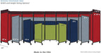 Versare Room Divider 360 Portable Wall Partition | Folding Panels | Large Freestanding Divider | Locking Wheels | Temporary Room Separator