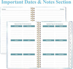 Address Book with Alphabetical Tabs - Small Address Book Spiral with Address Contacts, Special Date, Phone, Birthday & Internet Login Password for Home and Office, 4.3" x 6.2", Blue Watercolor