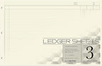 BookFactory Ledger Sheets/Large 3 Column Accounting Ledger Columnar (Three Columns) Loose Leaf Paper - 17'' x 11'', 50 Pages, Loose Leaf, 3 Hole Punched (Made in USA)