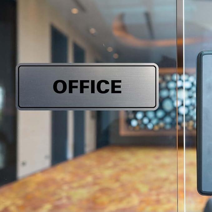 Signs ByLITA Standard Office Sign - Professional Business Signage - Easy to Install (Red/Yellow) - Small 10 Pack