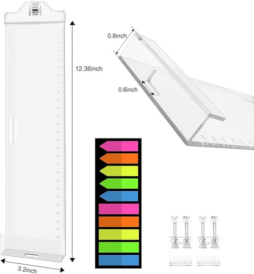 2 Pcs Monitor Memo Boards for Computer,Office Desk Accessories, Multifunction Acrylic Screen Message Reminder Pad Side Panel Phone Holder Organizer for Office Desktop, with Sticky Note