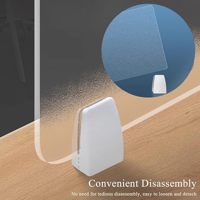 RCJCQSR Acrylic Frosted Privacy Free Standing Screen, Visual Distractions Privacy Panel Portable Desk Divider Guard for Table Top Workstation for Home Office(Size:100x30cm(39.4x11.8))