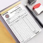 Personalized Invoice Book Custom 2 Part/3 Part Receipt Book Quote Estimate Order Forms Carbonless Form with Your Company Name Logo Address,2-10 Books (Style 7)
