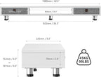 Fenge Dual Monitor Stand with 2 Drawers, 42.5 Inches Large Computer Riser for Desk, Adjustable Height Desk Shelf with Storage for Laptop, PC, TV, Printer