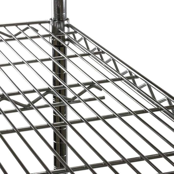 Shelving Inc. 8" d x 48" w Chrome Wire Shelving with 3 Tier Shelves, Weight Capacity 800lbs Per Shelf
