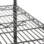 Shelving Inc. 5-Tier Chrome Wire Shelving, 8"D x 36"W x 96"H, Modern/Industrial Style, 800lbs Capacity Per Shelf