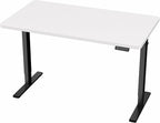 VIVO Electric 43 x 24 in Standing Desk, Memory Height Adjustment, 1B Series, Holds 220 lbs, One-Piece White Top, Black Frame, DESK-KIT-1B4W