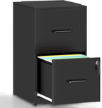 OPTYMIRA Metal File Cabinet with Drawer Heavy Duty Home Office Steel Vertical Filing Lockable Cabinets for Legal/Letter Size,Assembly Required