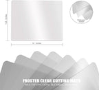 Fotouzy Flexible Plastic Cutting Boards for Kitchen, 4 Frosted Clear Cutting Mats 15 x 12 In, BPA-Free, Non-Porous, and Dishwasher Safe, Set of 4