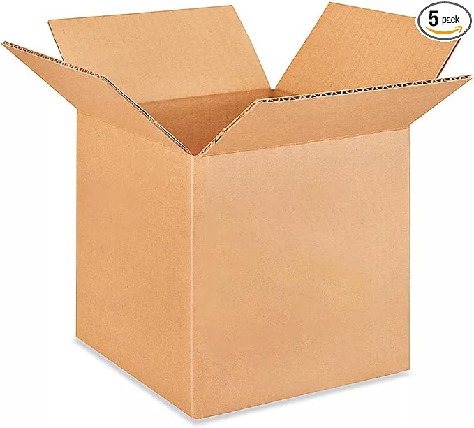 Small Cube Moving & Shipping Boxes 7 x 7 x 7 inches (5-Pack) - Extra Strength 200 lb vs Regular - Corrugated Moving Boxes for USPS/UPS/FEDEX - Packing Box - Box for Shipping by IDL Packaging