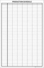 Production Schedule Portrait Whiteboard 48" x 36"