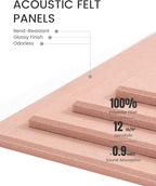 Fluxynara Large Felt Bulletin Board 36" x 24" Cork Board Alternative-6 Pack with 40 Safe Removable Adhesive Tabs, Cork Boards for Walls Cork Board for Home Office Classroom Pin Board - Coral
