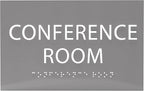 ADA CENTRAL SIGNS - 6" X4" Conference Room Sign - ADA Compliant Tactile Graphics Grade 2 Braille Text Privacy Sign | Wall Mount Plastic Meeting Signs For Schools, Hospitals, Offices, and Apartments