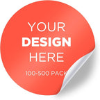 Custom Stickers Personalized Labels - Customized Stickers with Any Design Image Logo Text,Custom Stickers for Business Logo,Custom Thank You Label Stickers,100 Labels (Scalloped,5"x5")