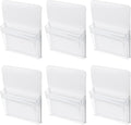 DORMIYA 6 Pcs PVC with Strong Attachment Force Pen Marker Holders, 4.7x6.5 in Clear with Strong Attachment Force Pocket Pouch for Whiteboard, Versatile Use for Pen Stationery and Locker Accessories