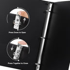 CIXILDTS 2-inch Round Ring Binder, Durable 2" 3 Ring Binder Fit Letter Size Paper, Black, 36-Pack