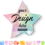 Custom Stickers Personalized Labels - Customized Stickers with Any Design Image Logo Text,Custom Stickers for Business Logo,Custom Thank You Label Stickers,100 Labels (Star,2.5"x2.5")