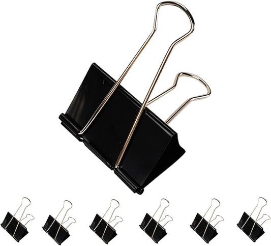 Jumbo Binder Clips 3 Inch - Extra Large Binder Clips 6 Pack, Heavy Duty Office Binder Clips for Paper, Documents, School & Office Supplies (6, 3 inch)