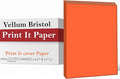 Print It - Vellum Bristol Colored Cardstock Cover Paper, 67 Lb, 8.5" X 11”, Heavyweight Colored Cardstock for Crafts, School, Invitations, And Office Use - Decoration Drawing 2000/Case-Saffron Orange