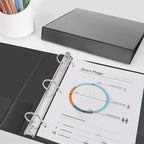 Comix Sturdy 3-Ring-Binder 1-inch D Ring Binders, 2.4mm-Thick, Hold 225 Sheets of 8.5" x 11" Paper, 8 Pack (Black)