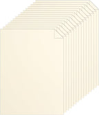Silunkia 28 Sheets Cream Cardstock 8.5 x 11 Ivory Paper, 250gsm/92lb Off White Card Stock Printer Paper for DIY Cards, Business Cards, Invitations, Menus, Certificates, School Crafting