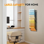 SUPEASY Wall File Organizer Mesh Office Mail Holder, Hanging Wall Organizer Magazine Rack for Office Black, 14 Tier