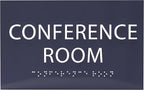 ADA CENTRAL SIGNS - 6" X4" Conference Room Sign - ADA Compliant Tactile Graphics Grade 2 Braille Text Privacy Sign | Wall Mount Plastic Meeting Signs For Schools, Hospitals, Offices, and Apartments