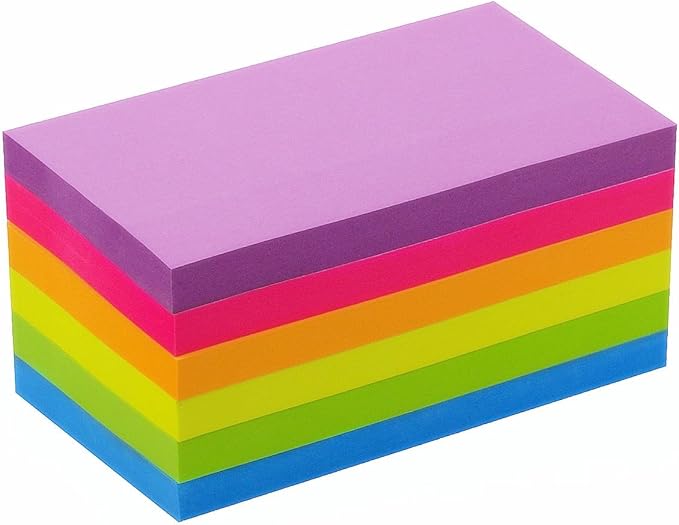Early Buy Sticky Notes 6 Bright Color 6 Pads Self-Stick Notes 3 in x 5 in, 70 Sheets/Pad