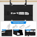Under Desk Cable Management Tray - Heavy Duty No-Drill Clamp & Screw Mount, 28-Inch Cord Organizer for Home Office, Gaming Setup & Study Room, Holds Power Strip & Large Adapters (Black, 28"L x 5.5"W)