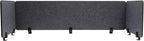 ReFocus Raw Clamp-On Acoustic Desk Divider Mounted Privacy Panel Set – Reduce Noise & Visual Distractions for Office, Study (Anthracite Gray, 2× Long (59"×16") + 4× Short (23.6"×16"))