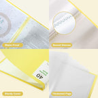 Phyxin Portfolio Binder, 60-Pocket Portfolio Folder 8.5" x 11", Displaying 120 Page Binder with Plastic Sleeves, Plastic Folders for Women & Men, Students, Teachers, Yellow