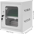 QUEWATSA Cell Phone Charging Station, 12-Device Rechargeable Mobile Phones Charging Cabinet, Locking and Charging Phone Storage Box, Mobile Charging Cart, Lockable Device Charging Locker