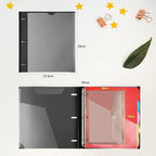 WOT I Telescoping Project Organizer, Refillable Binder with Dividers and Pockets, 13 Pocket Folders, 1 Inch 3 Ring Binder, Black