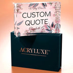 Custom Acrylic Sign Personalized, Custom Desk Name Plate, 18 Styles, (4"x6"), With Gift Box, USA Made by Acryluxe. (Glowing)