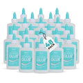 Darice Washable School Glue 4oz - 48 -Pack White Liquid Glues for Kids - Extra-Strong Great for Slime, Arts and Crafts - Back to School Supplies Glue Bottle with Adjustable Twist Closure