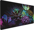 CANFLASHION Gaming Mouse Pad,Large Mouse Pads for Desk,Non-Slip Rubber Base Extended Mousepad,XXL Keyboard Mouse Mat,Computer Keyboard Desk Pad with Stitched Edges,35.4x15.8inch,Succulent Plants